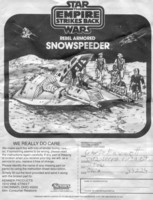 Snowspeeder, Instruction Sheet